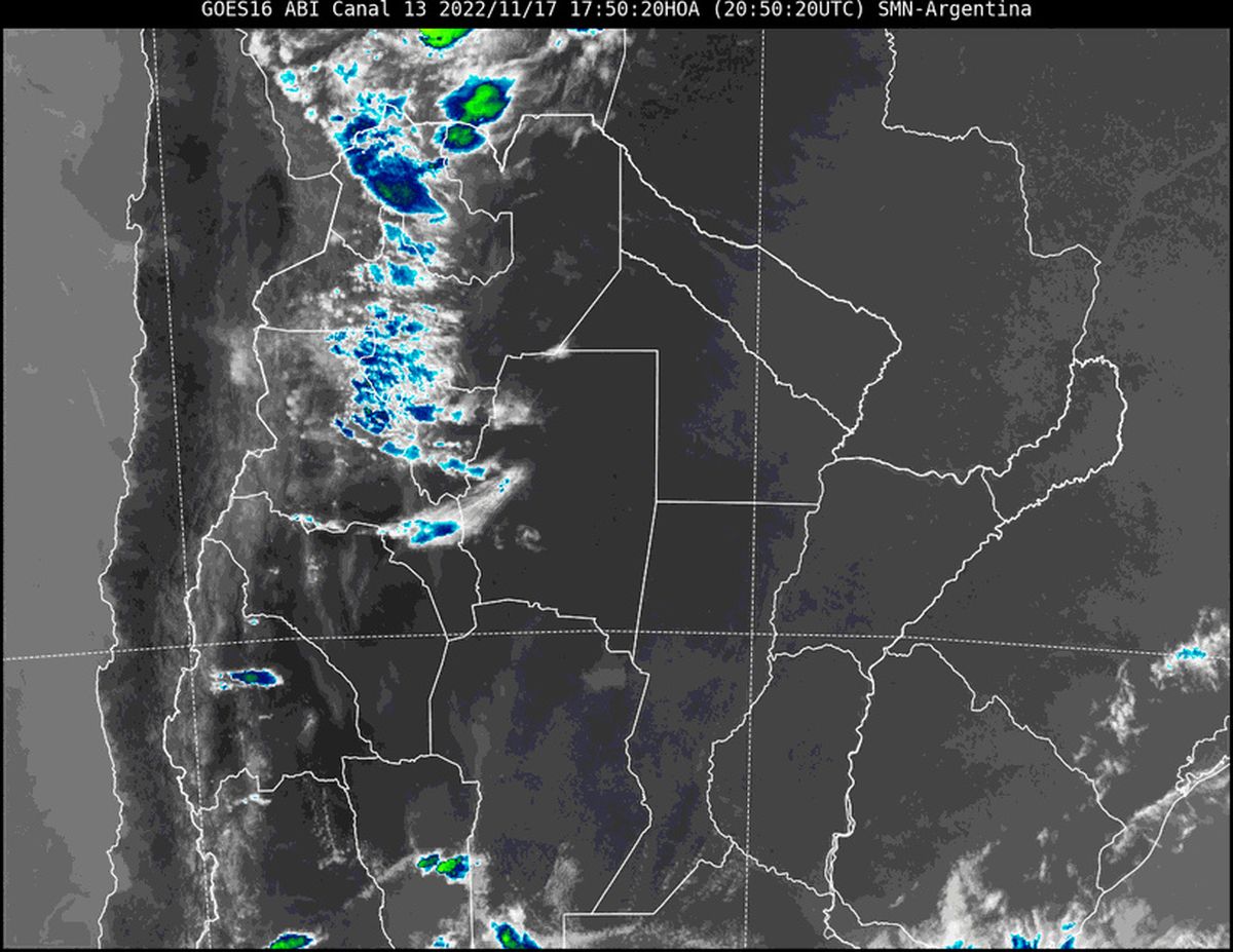 En la imagen satelital se observa que nuestra provincia continúa con poca nubosidad.