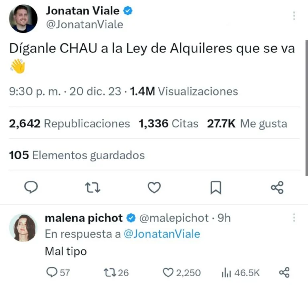 La reacción de Jonatan Viale al DNU de Javier Milei. La reacción de Jonatan Viale al DNU de Javier Milei.