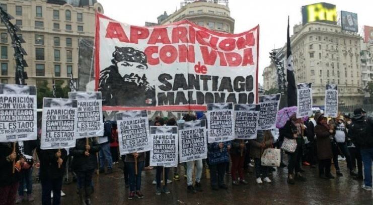 En Buenos Aires, marcharon a Plaza de Mayo por la aparición con vida de Maldonado