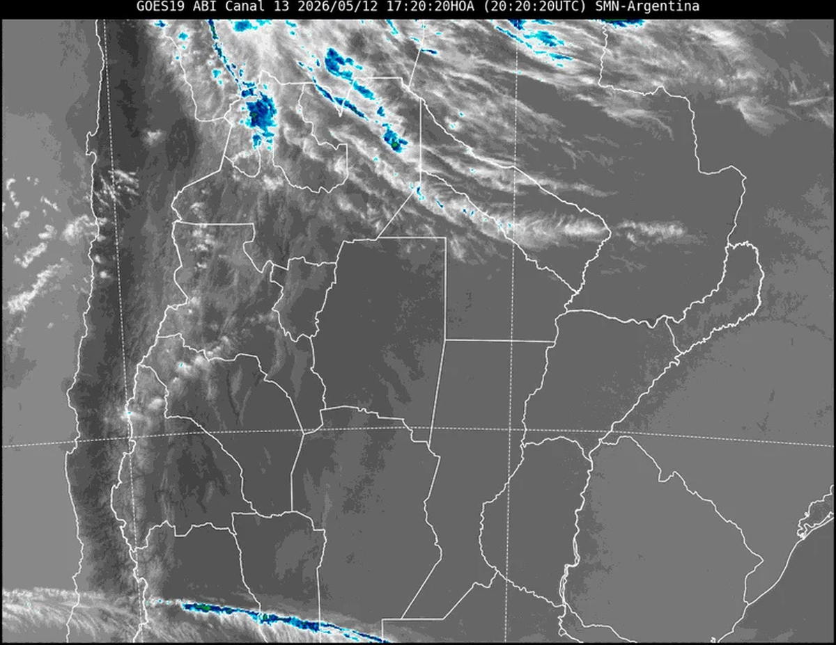 La imagen satelital muestra cielo despejado en todo el norte del país. La imagen satelital muestra cielo despejado en todo el norte del país. 