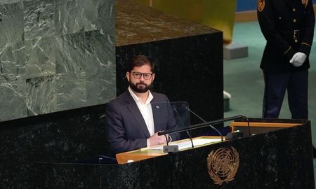 Gabriel Boric dio un discurso este martes ante la Asamblea General de la ONU. Gabriel Boric dio un discurso este martes ante la Asamblea General de la ONU.