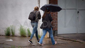 Las lluvias llegaron acompañadas de un descenso de temperatura en Santa Fe.