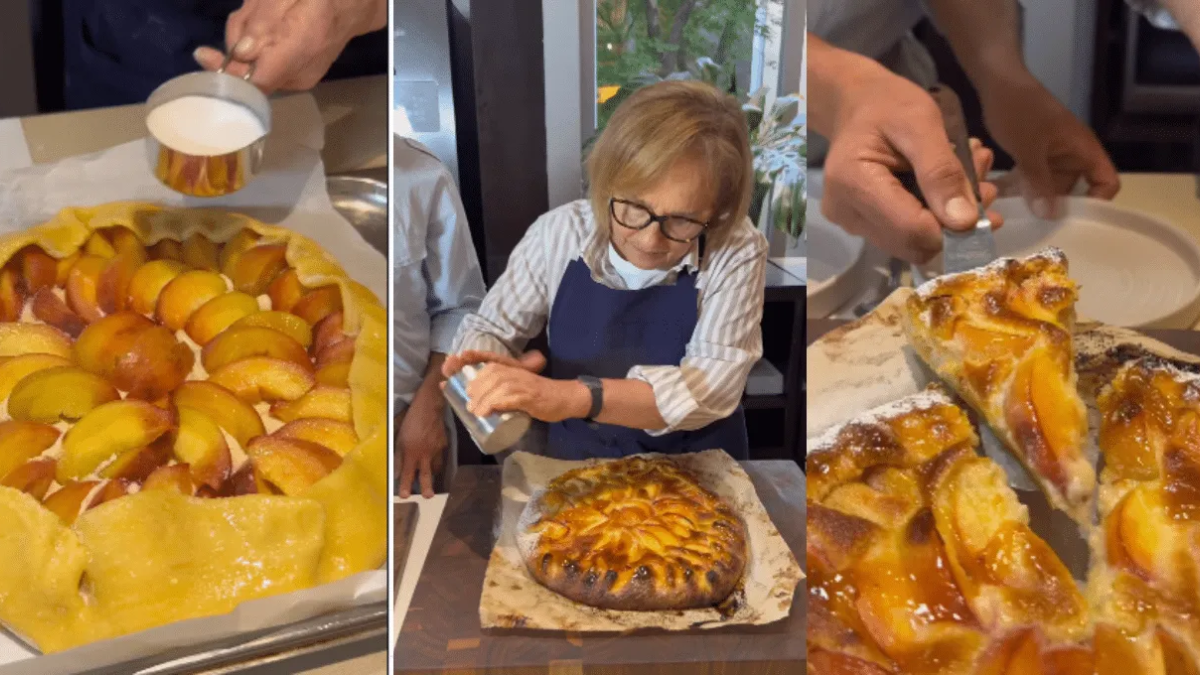 Tarta rústica de duraznos: la fresca, imperdible y deliciosa receta de Dolli Irigoyen Tarta rústica de duraznos: la fresca, imperdible y deliciosa receta de Dolli Irigoyen