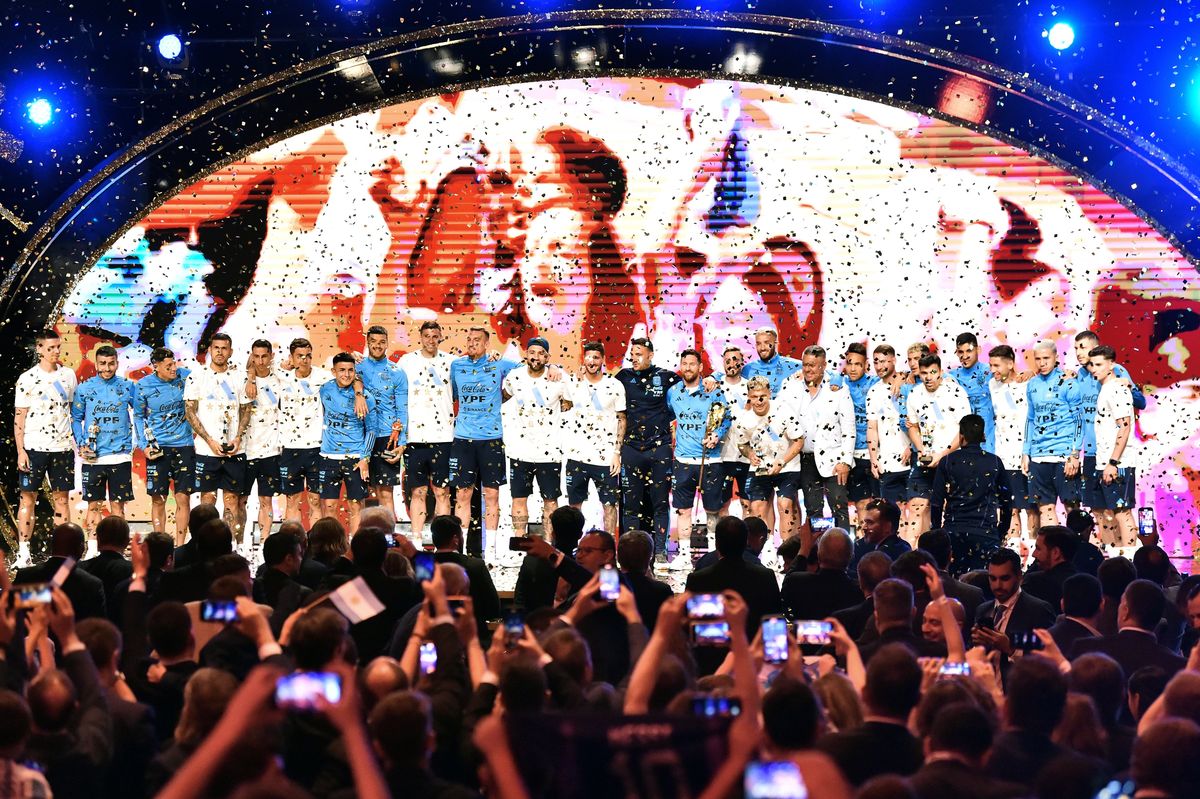 La Conmebol homenajeó a la Selección argentina por su campeonato del mundo