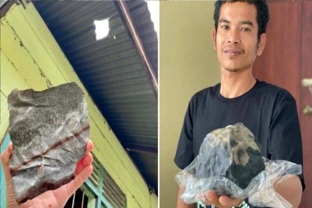 Le cayó una piedra negra del cielo sobre el techo de su casa y se volvió millonario