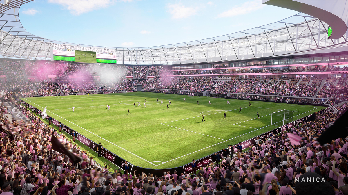 El nuevo estadio de Inter Miami en 2026. El nuevo estadio de Inter Miami en 2026.
