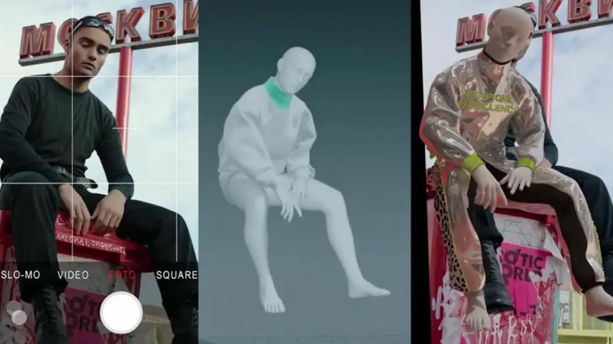 El proceso para crear un pieza digital que luego va "pegado" en la foto de quien lo compre.