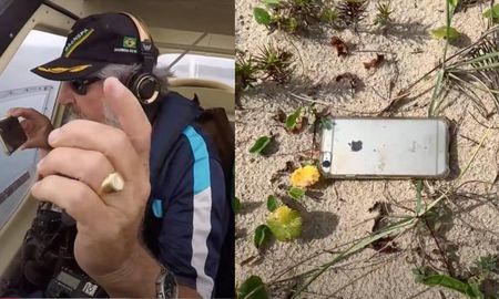 El celular grabó la caída libre completa hasta aterrizar en una playa El celular grabó la caída libre completa hasta aterrizar en una playa