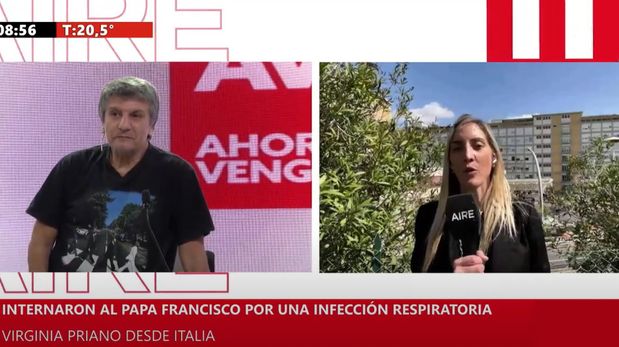 AIRE desde el hospital en donde está internado el Papa Francisco en Roma.