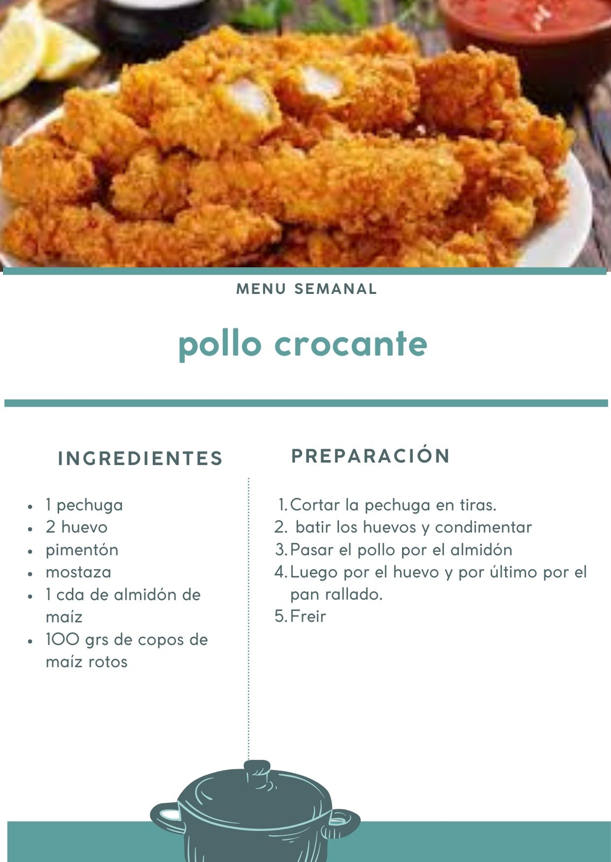 El pollo crocante es un plato delicioso y muy sencillo de hacer en casa. El pollo crocante es un plato delicioso y muy sencillo de hacer en casa.