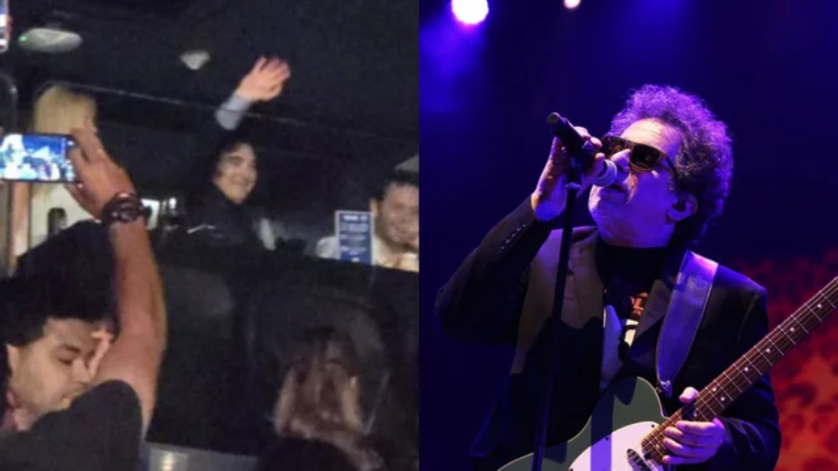 El presidente de la Nación asistió al último show del cantante en el Movistar Arena junto a su pareja. También estuvo presente Karina Milei.