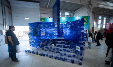 El innovador stand de la Universidad Católica fue desarrollado en conjunto con la empresa Ladrillos Clac. El innovador stand de la Universidad Católica fue desarrollado en conjunto con la empresa Ladrillos Clac.