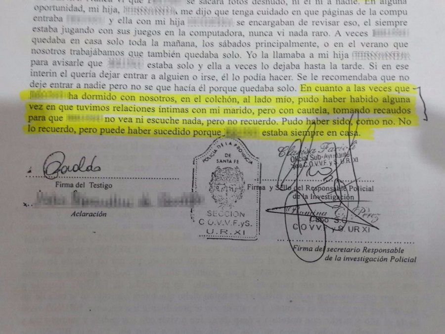 Caso Baraldo: uno de los imputados reconoció tener relaciones frente al niño