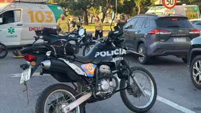 Santa Fe: un accidente entre una moto y un peatón generó complicaciones en el tránsito de avenida 27 de Febrero