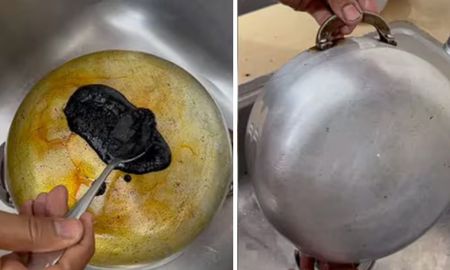 Un usuario mostró cómo eliminar la grasa de las ollas y se hizo viral. Un usuario mostró cómo eliminar la grasa de las ollas y se hizo viral.