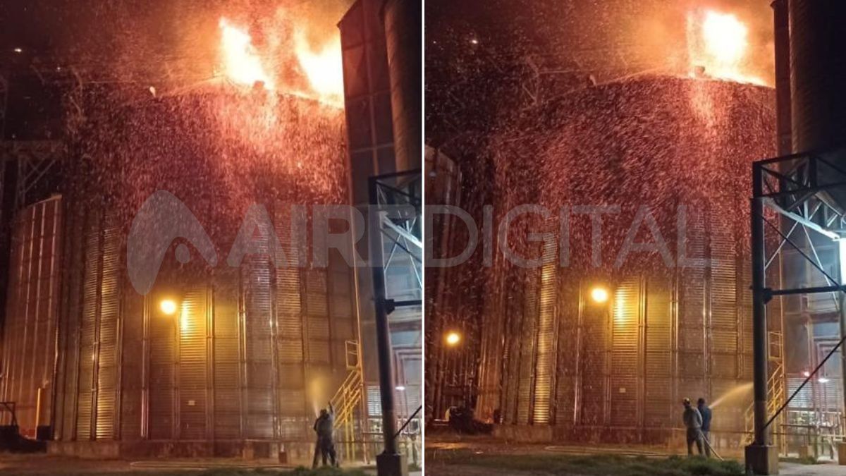 El incendio se habría generado por un desperfecto técnico en el sector donde se secan los granos.&nbsp;