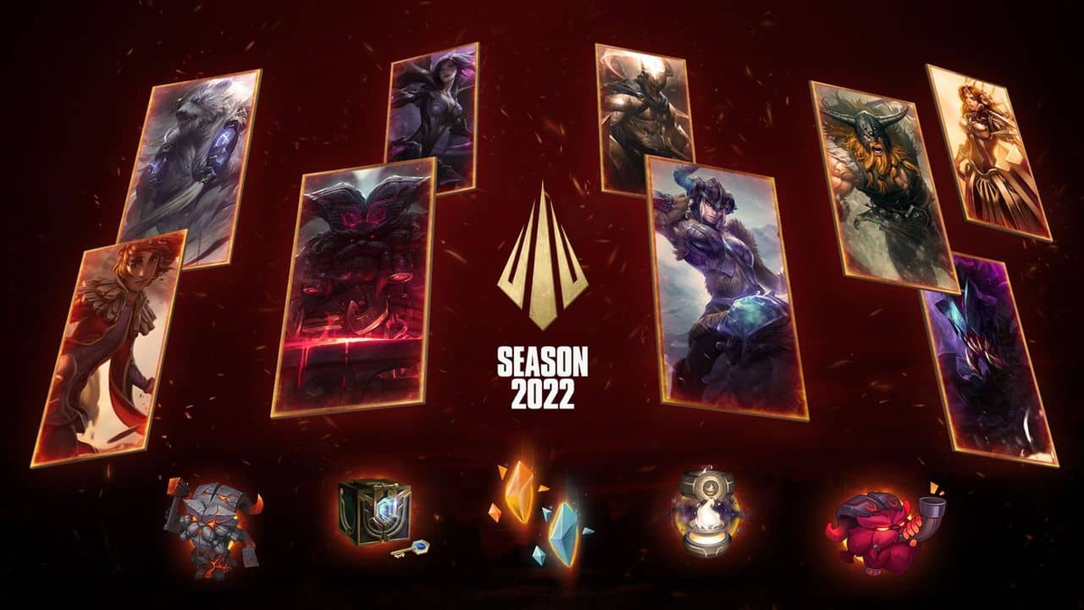 Recompensas por desafíos de temporada en LoL.