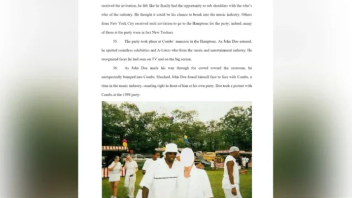 Parte de la demanda contra P. Diddy. Foto: redes sociales.