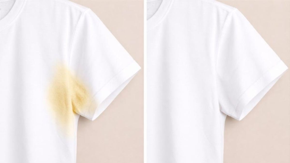 Cómo limpiar las manchas de sudor de la ropa con un truco casero y sin gastar.