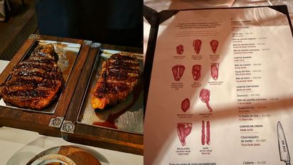 Fue a comer a la parrilla Don Julio, pidió vacío, papas fritas y mostró el ticket final