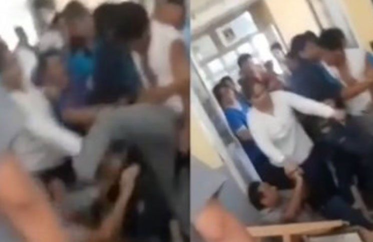 Un alumno desaprobó una materia y le pateó la cara al profesor