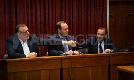 Lerche junto a sus abogados, Angelo Rossini y Gabriel Hernando.&nbsp;