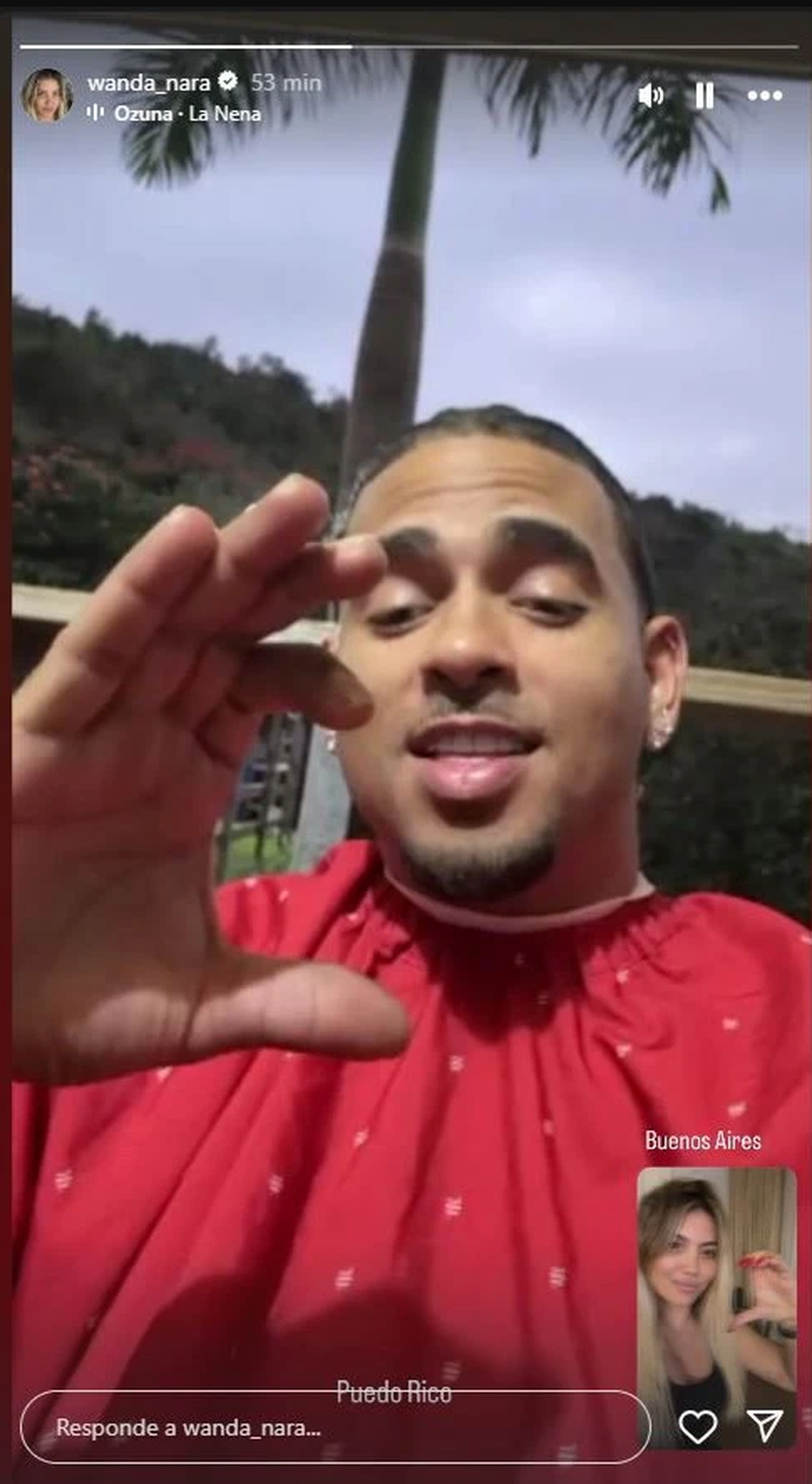 Wanda Nara publicó en sus historias de Instagram la captura de una videollamada con Ozuna. Wanda Nara publicó en sus historias de Instagram la captura de una videollamada con Ozuna.