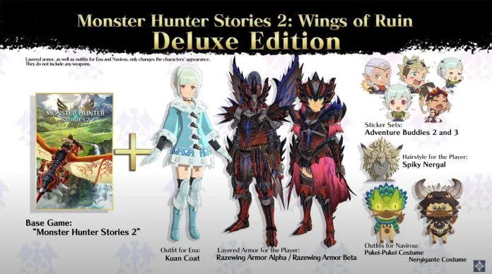 La Edición Deluxe de "Monster Hunter Stories 2: Wings of Ruin"