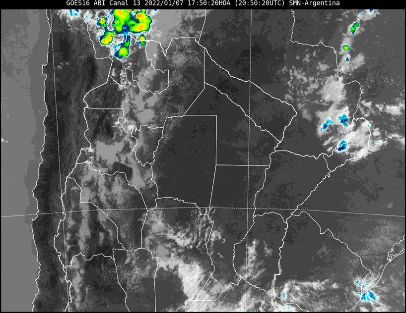 La imagen satelital muestra condiciones estables sobre centro y norte de la provincia de Santa Fe.