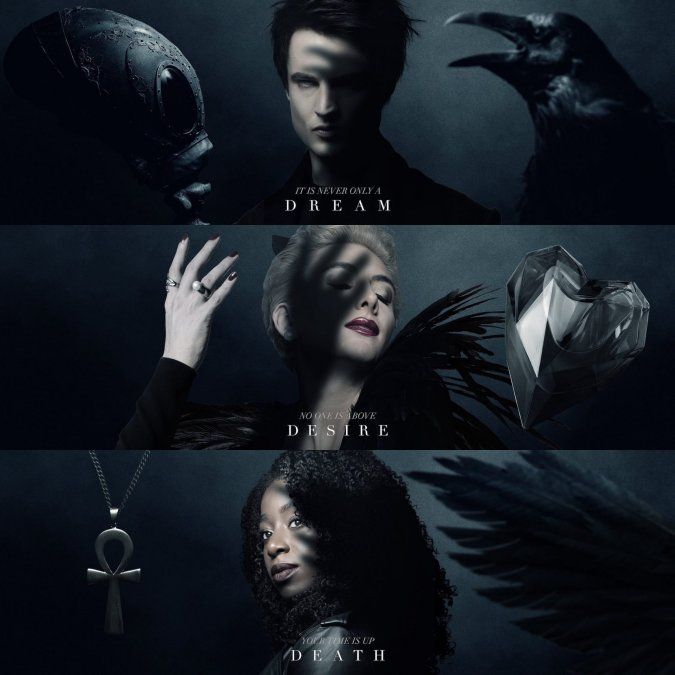 Poster de la serie con los actores Tom Sturridge, Kirby Howell-Baptiste y Mason Alexander Park