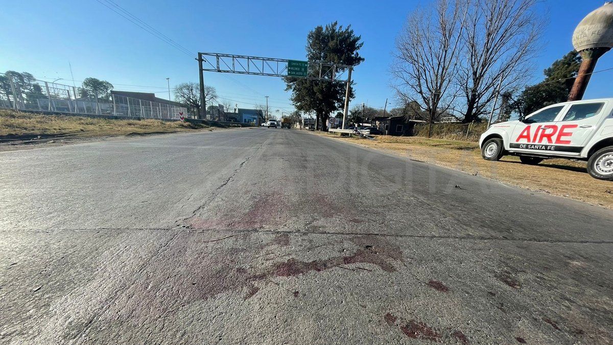 El lugar preciso del accidente en barrio Nuevo Horizonte