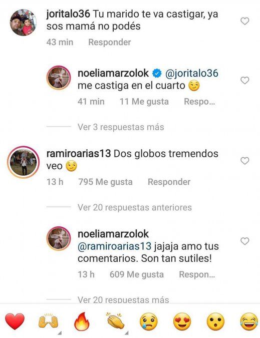 Noelia Marzol le contestó a un hater en Instagram.