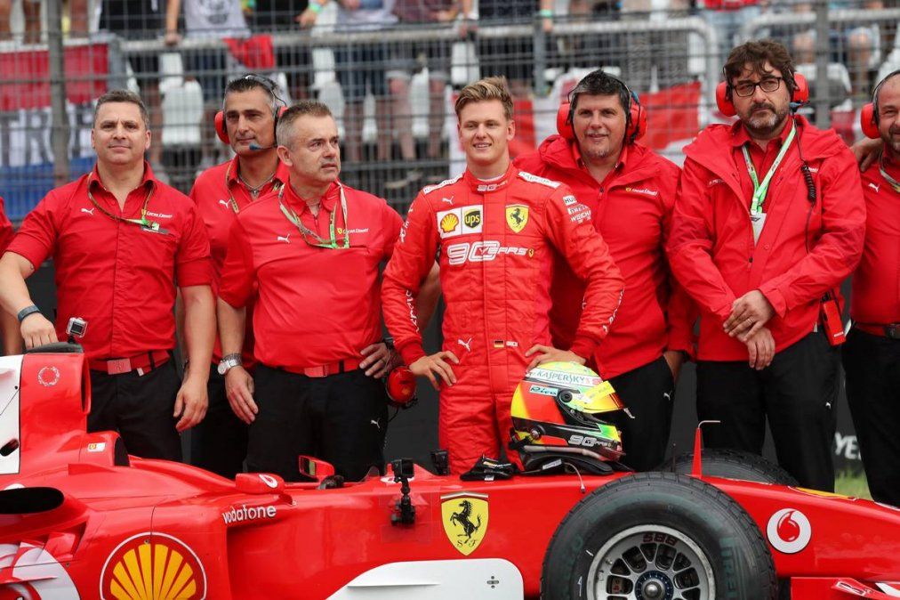 El domingo 28 de julio de 2019, MIck se puso al volante de la Ferrari F2004 –con la que su padre logró su séptimo título mundial, el quinto consecutivo con la Scuderia–, en la previa del GP de Alemania, que se disputó en el circuito de Hockenheim.