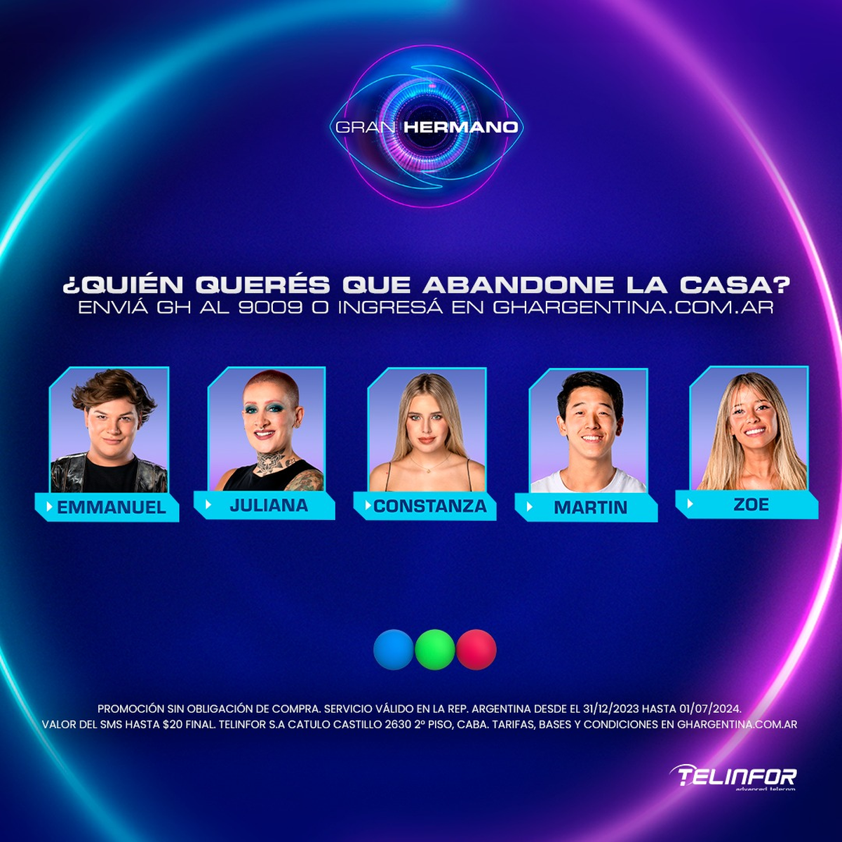Uno de los cinco jugadores nominados abandonará la casa de Gran Hermano. Uno de los cinco jugadores nominados abandonará la casa de Gran Hermano.