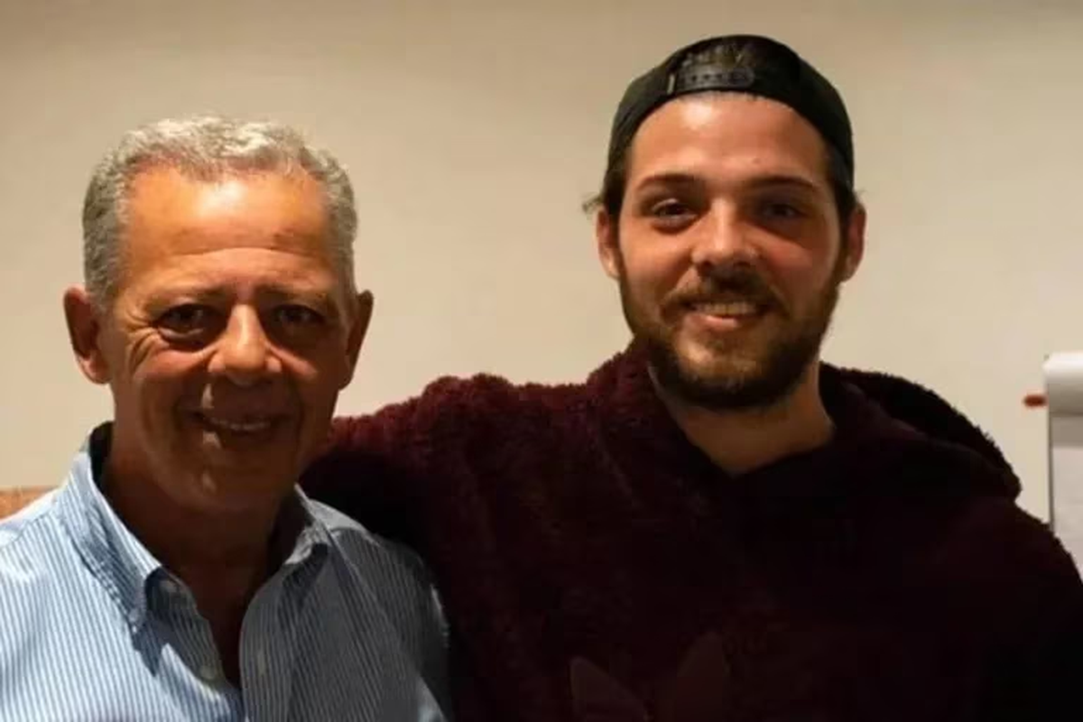 Rafael Maratea junto a su hijo, Santi.