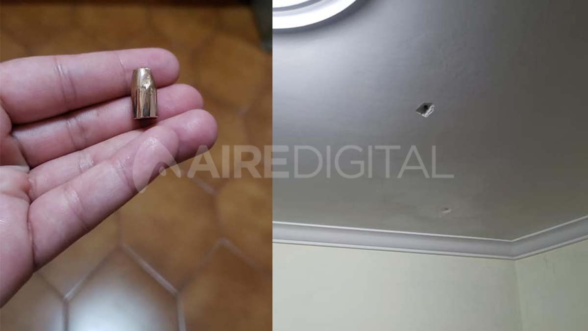 El proyectil atraves&oacute; el techo y cay&oacute; en el interior de una vivienda en Santo Tom&eacute;