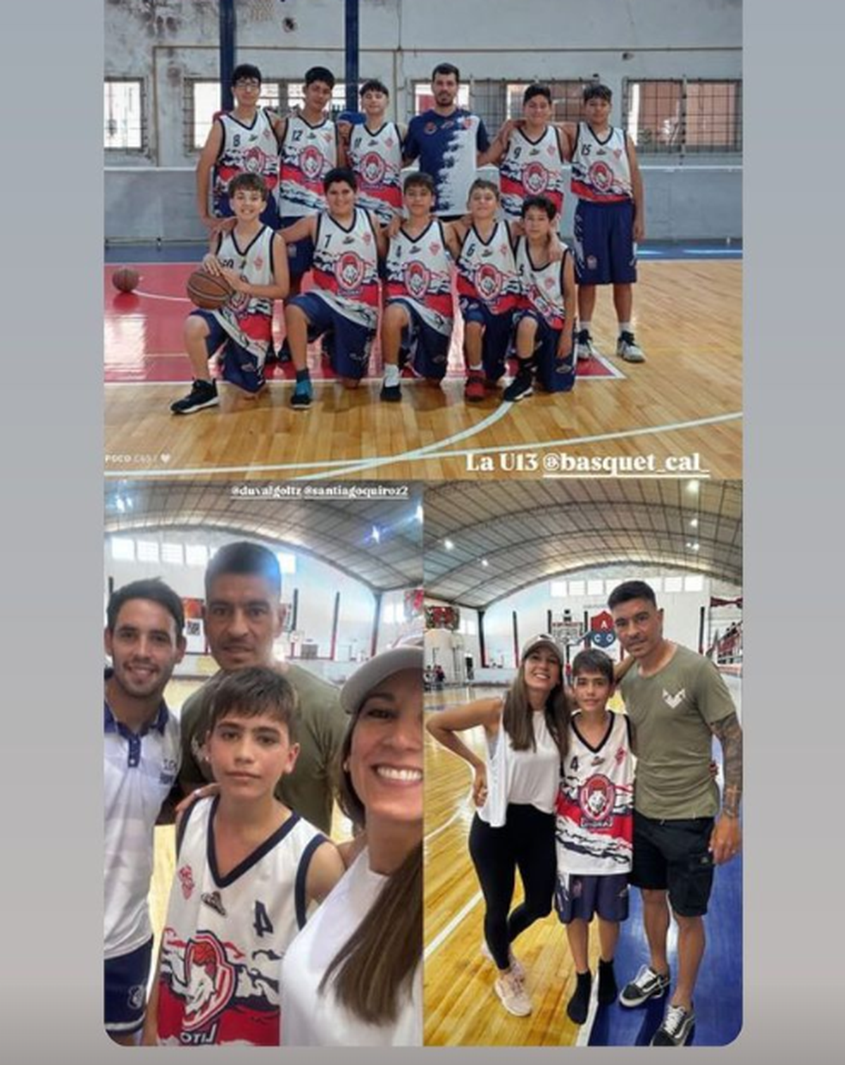 Paolo Goltz disfrutando de una jornada de básquet junto a su familia. Paolo Goltz disfrutando de una jornada de básquet junto a su familia.