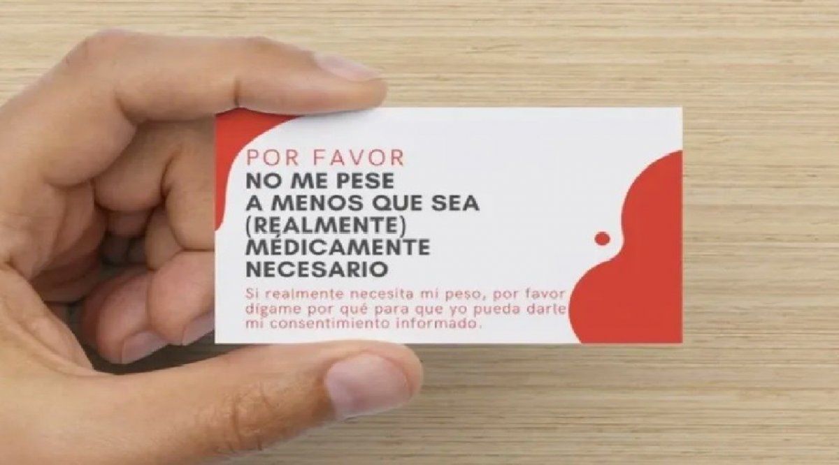 Campaña para que los médicos no pesen a los pacientes a menos que sea necesario