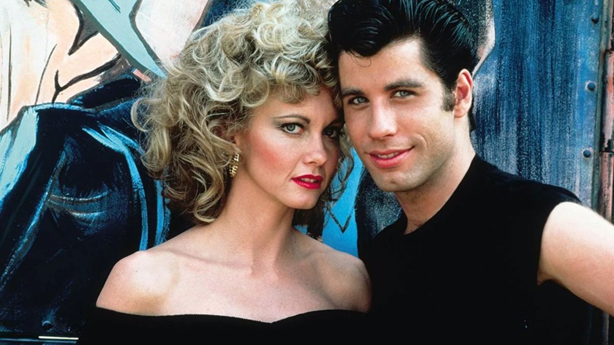 Olivia Newton-John junto a John Travolta
