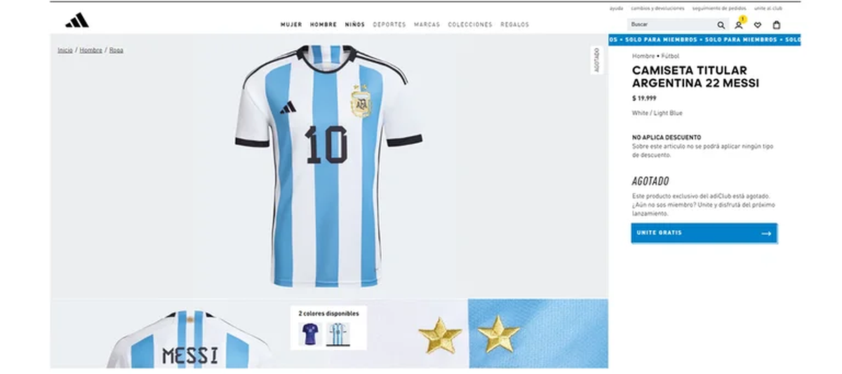 El fanatismo que existe alrededor de la figura de Lionel Messi hizo que la camiseta titular del capitán de la Selección lleve varios meses agotada.
