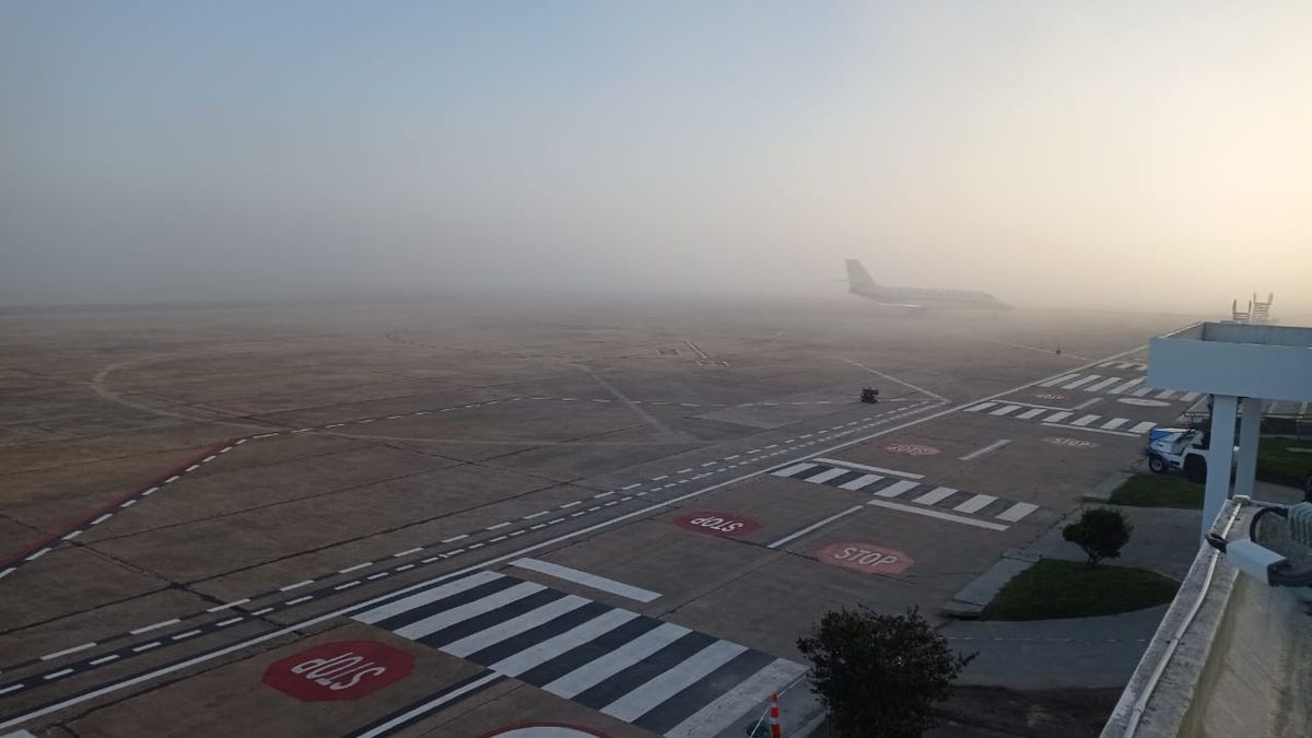Visibilidad del Aeropuerto de Sauce Viejo hoy por la mañana.&nbsp;