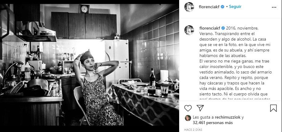 Florencia Kirchner cuenta con más de 200.000 seguidores en Instagram. 