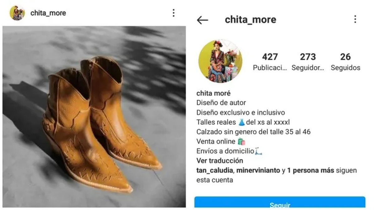 El perfil de Instagram que usaba Moreno para promocionar sus productos.
