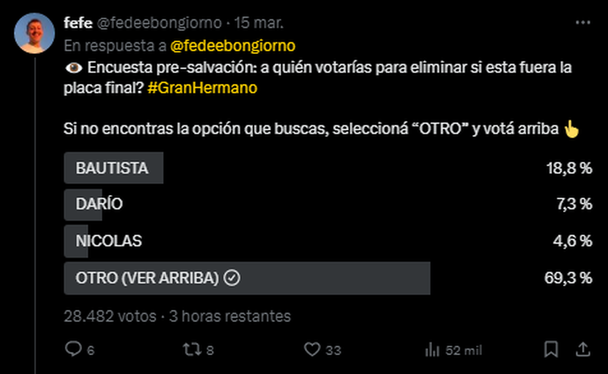 Federico Bongiorno vía X (ex Twitter). Federico Bongiorno vía X (ex Twitter).