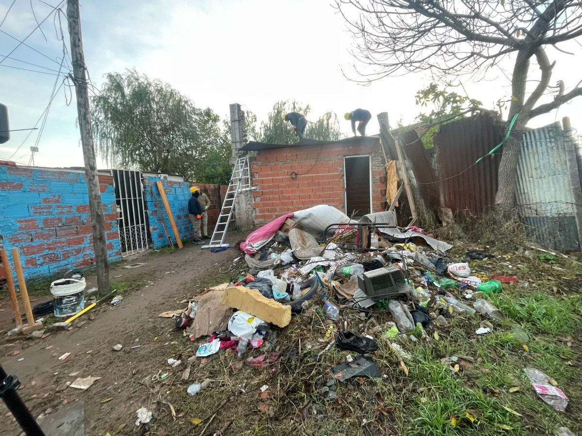 El búnker funcionaba en Villa del Parque y fue derrumbado este martes.