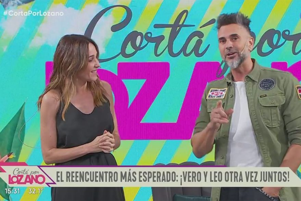 La bienvenida de Ver&oacute;nica Lozano a Leo Montero en su programa.&nbsp;