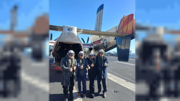 Milei viajó a Mar del Plata para fotografiarse en el portaaviones estadounidense USS Nimitz