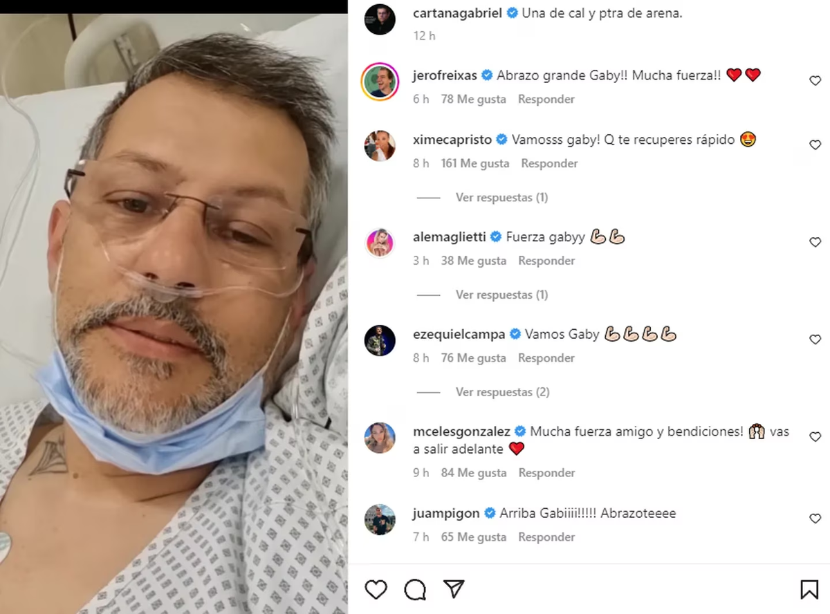 Algunos famosos le enviaron fuerzas a Gabriel Cartaña, quien sufrió un infarto en diciembre del 2022. (Foto: Instagram / cartanagabriel) Algunos famosos le enviaron fuerzas a Gabriel Cartaña, quien sufrió un infarto en diciembre del 2022. (Foto: Instagram / cartanagabriel)