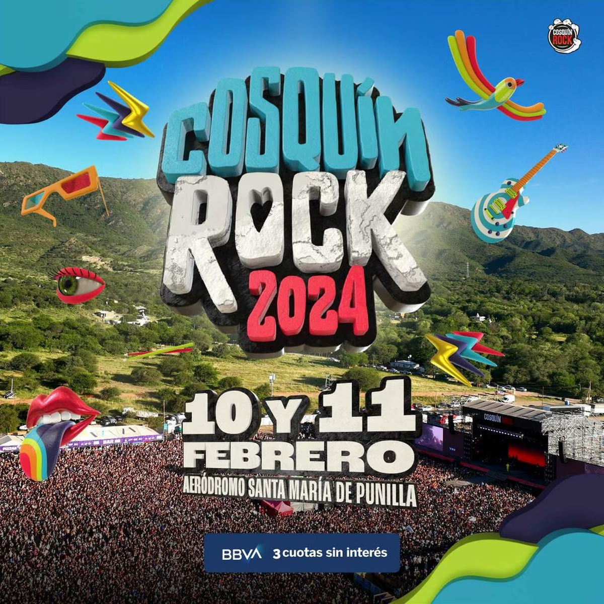 La identidad oficial de Cosquín Rock 2024. (Prensa En Vivo Producciones). La identidad oficial de Cosquín Rock 2024. (Prensa En Vivo Producciones).