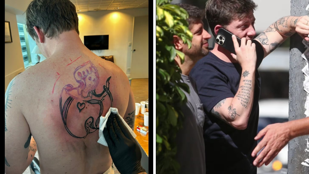 Santiago Caputo se tatuó un dibujo atribuido a Benjamín Solari Parravicini, conocido como el 